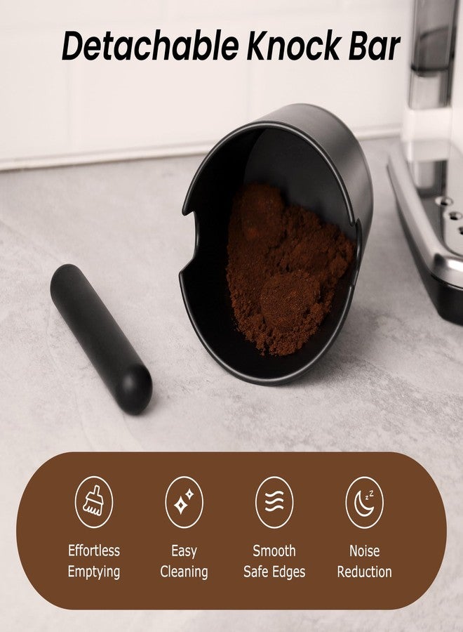 VEVOK CHEF Espresso Knock Box Coffee Knock Box Espresso Bucket Knock Coffee Ground Dump Bin with Removable Knock Bar Trash Can Non-Slip Base - Image 4
